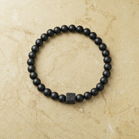 Bracelet Énergie, Pierre de Lave & Onyx Noir — bracelet-packshot